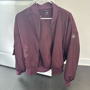 ALO Yoga Women's Deep Purple Bomber Jacket